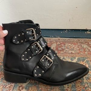 Steve Madden Heller boots size 9.5, black leather